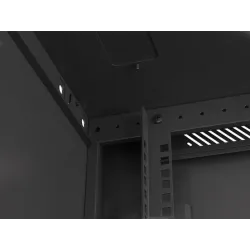 Szafa instalacyjna Rack wisząca 19" 9U 600x450 czarna | PartsPC.pl