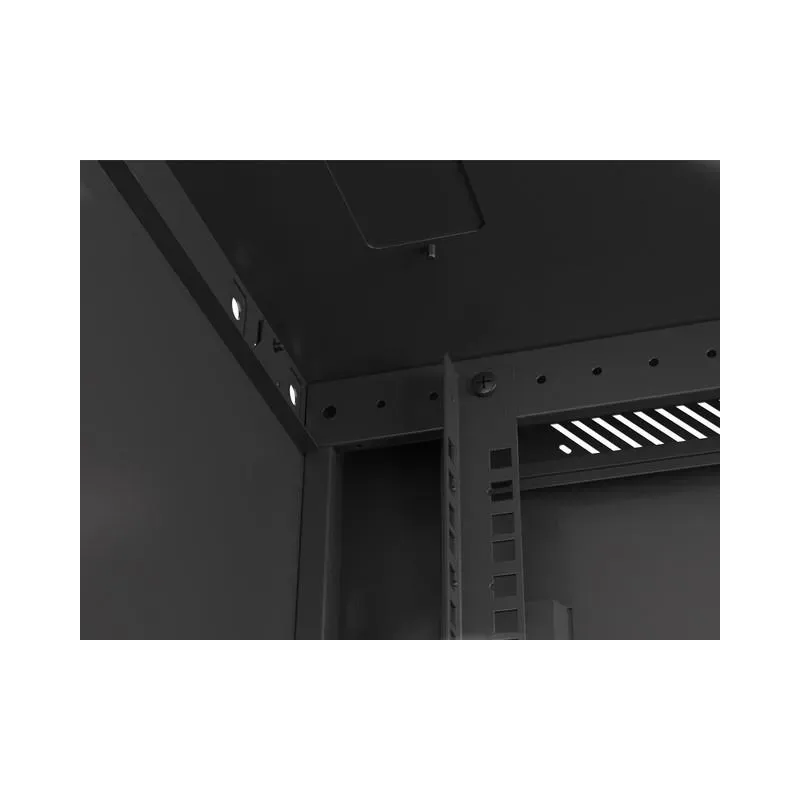 Szafa instalacyjna Rack wisząca 19" 9U 600x450 czarna | PartsPC.pl