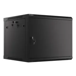 Szafa instalacyjna Rack wisząca 19" 9U 600x600 czarna | PartsPC.pl