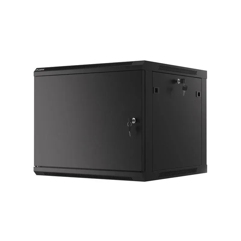 Szafa instalacyjna Rack wisząca 19" 9U 600x600 czarna | PartsPC.pl