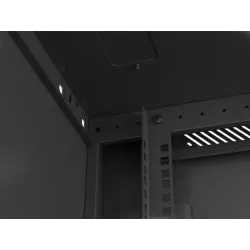 Szafa instalacyjna Rack wisząca 19" 9U 600x600 czarna | PartsPC.pl