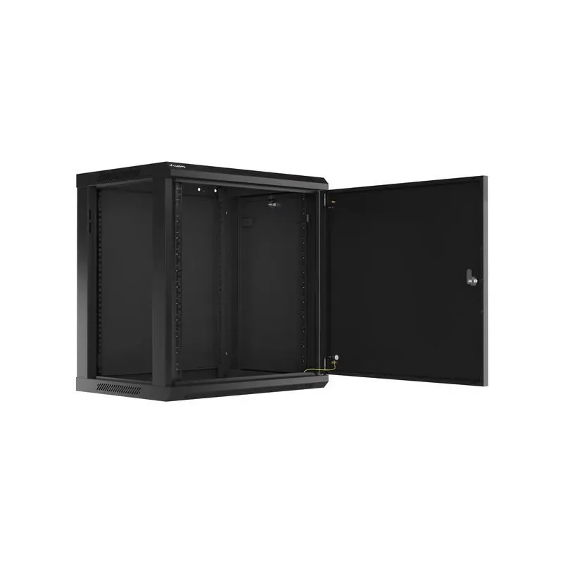 Szafa instalacyjna Rack wisząca 19" 12U 600x450 czarna | PartsPC.pl