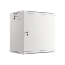 Szafa instalacyjna Rack wisząca 19" 12U 600x450 szara drzwi metalowe