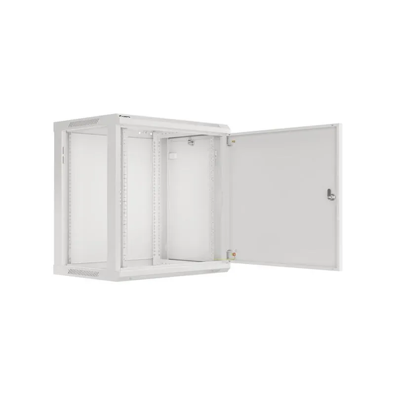 Szafa instalacyjna Rack wisząca 19" 12U 600x450 szara drzwi metalowe