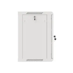 Szafa instalacyjna Rack wisząca 19" 12U 600x450 szara drzwi metalowe