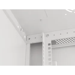Szafa instalacyjna Rack wisząca 19" 12U 600x450 szara drzwi metalowe