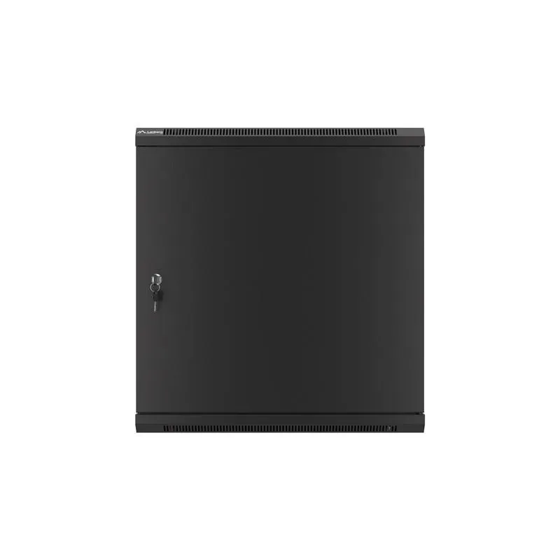 Szafa instalacyjna Rack wisząca 19" 12U 600x600 czarna drzwi metalowe