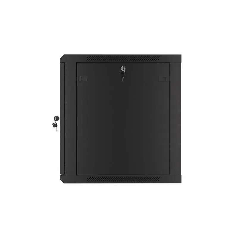 Szafa instalacyjna Rack wisząca 19" 12U 600x600 czarna drzwi metalowe
