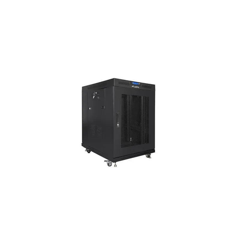 Szafa instalacyjna Rack stojąca 19" 15U 800x1000 Drzwi Perforowane czarna