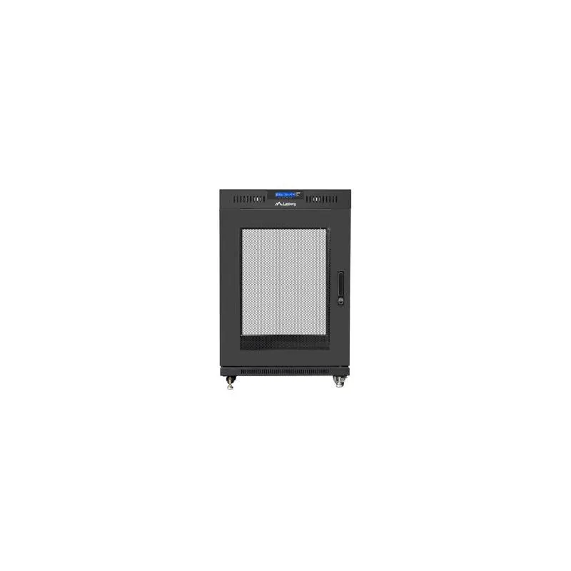 Szafa instalacyjna Rack stojąca 19" 15U 800x1000 Drzwi Perforowane czarna