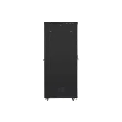 Szafa instalacyjna Rack stojąca 19" 47U 800x1200 czarna drzwi szklane LCD