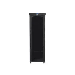 Szafa instalacyjna Rack stojąca 19" 47U 800x1200 czarna drzwi szklane LCD