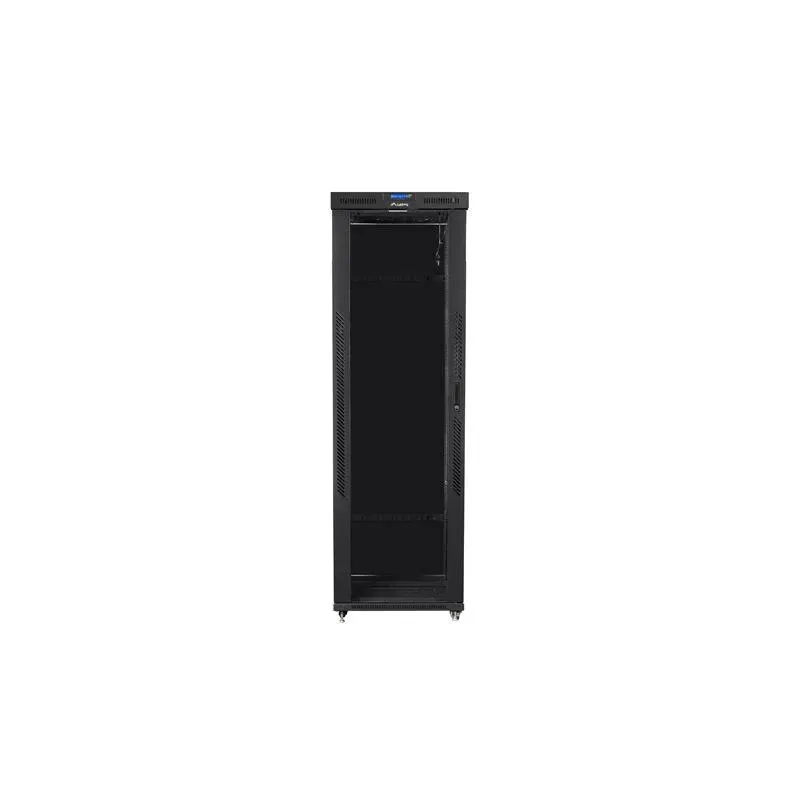 Szafa instalacyjna Rack stojąca 19" 47U 800x1200 czarna drzwi szklane LCD