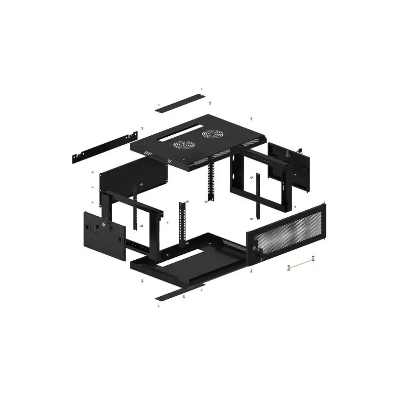 Szafa instalacyjna Lanberg rack wisząca 19" 4U 600x450 | PartsPC.pl