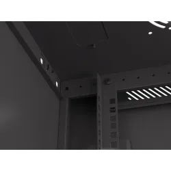 Szafa instalacyjna Rack wisząca 19" 12U 600x450 czarna | PartsPC.pl