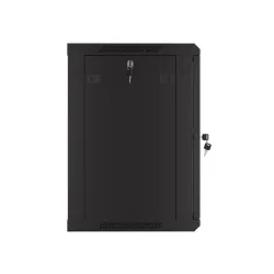 Szafa instalacyjna Rack wisząca 19" 12U 600x450 czarna | PartsPC.pl