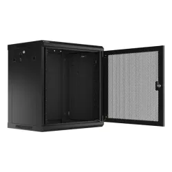 Szafa instalacyjna Rack wisząca 19" 12U 600x450 czarna | PartsPC.pl