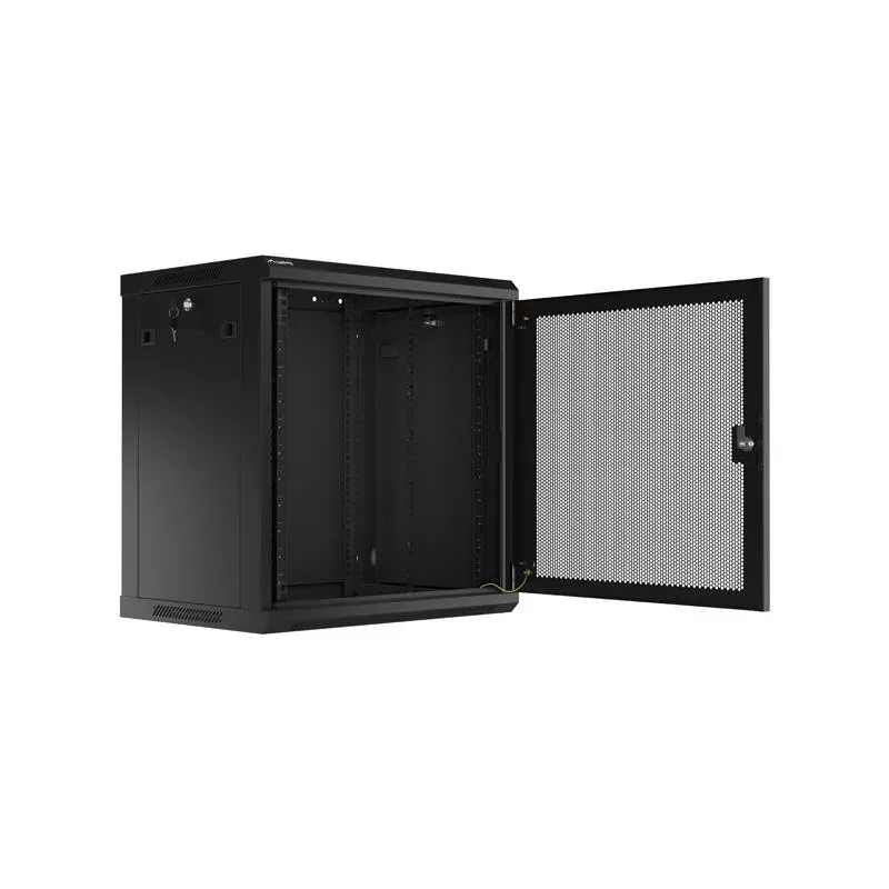 Szafa instalacyjna Rack wisząca 19" 12U 600x450 czarna | PartsPC.pl