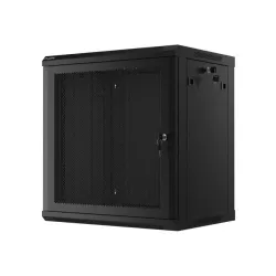 Szafa instalacyjna Rack wisząca 19" 12U 600x450 czarna | PartsPC.pl