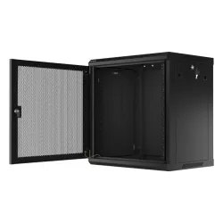 Szafa instalacyjna Rack wisząca 19" 12U 600x450 czarna | PartsPC.pl