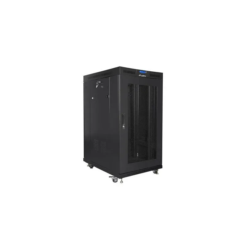 Szafa instalacyjna Rack stojąca 19" 22U 800x1000 czarna drzwi Perforowane