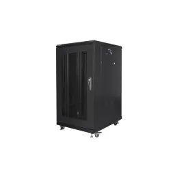 Szafa instalacyjna Rack stojąca 19" 22U 800x800 czarna | PartsPC.pl
