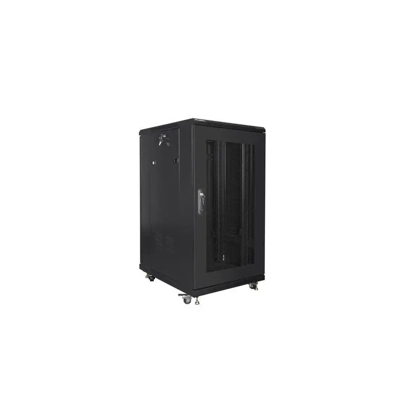 Szafa instalacyjna Rack stojąca 19" 22U 800x800 czarna | PartsPC.pl