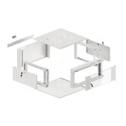 Szafa instalacyjna Lanberg rack wisząca 19" 4U 600 drzwi szklane szara