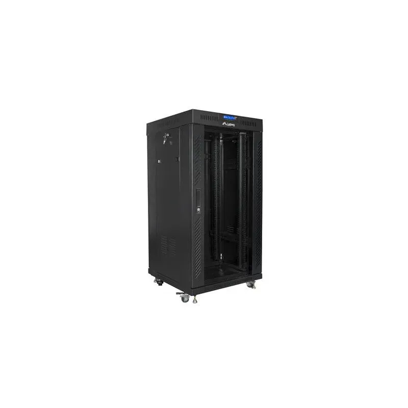 Szafa instalacyjna Rack stojąca 19" 22U 600x600 czarna | PartsPC.pl