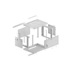 Szafa instalacyjna Lanberg rack wisząca 19" 6U 600x450... | PartsPC.pl