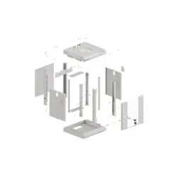 Szafa instalacyjna Rack Lanberg Wisząca 10" 6U 300x300 Drzwi przeszklone