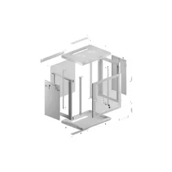 Szafa instalacyjna Rack wisząca 19" 12U 600x450 szara | PartsPC.pl