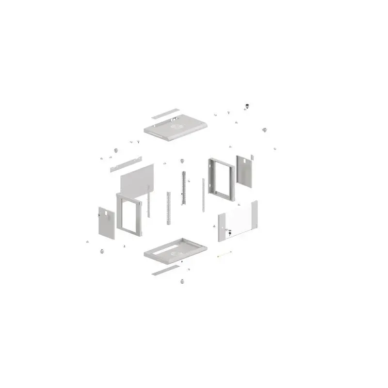 Szafa instalacyjna Rack wisząca 19" 9U 540x350 szara | PartsPC.pl