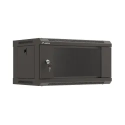 Szafa instalacyjna Rack wisząca 19" 4U 540x350 czarna | PartsPC.pl