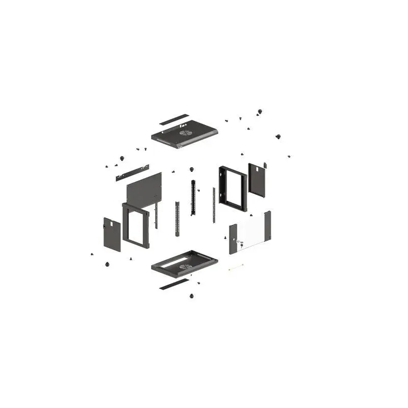 Szafa instalacyjna Rack wisząca 19" 4U 540x350 czarna | PartsPC.pl