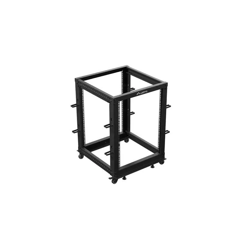 Stojak open rack Lanberg 19" 15U 600x600-1100 regulowany | PartsPC.pl