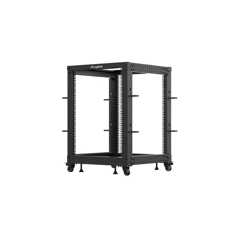 Stojak open rack Lanberg 19" 15U 600x600-1100 regulowany | PartsPC.pl