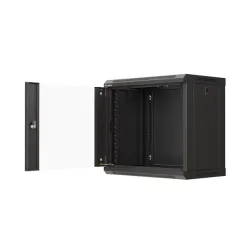 Szafa instalacyjna Rack wisząca 19" 9U 540x350 czarna | PartsPC.pl