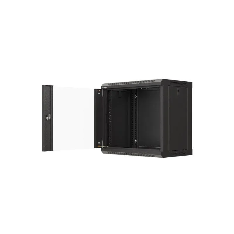 Szafa instalacyjna Rack wisząca 19" 9U 540x350 czarna | PartsPC.pl