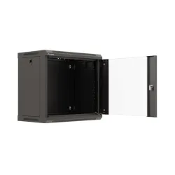 Szafa instalacyjna Rack wisząca 19" 9U 540x350 czarna | PartsPC.pl