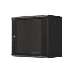 Szafa instalacyjna Rack wisząca 19" 9U 540x350 czarna | PartsPC.pl
