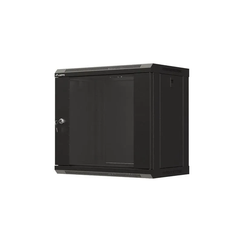 Szafa instalacyjna Rack wisząca 19" 9U 540x350 czarna | PartsPC.pl
