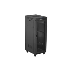 Szafa instalacyjna Rack Lanberg stojąca 19" 32U 600x800 czarna drzwi