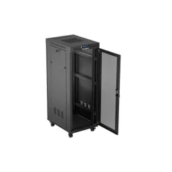 Szafa instalacyjna Rack Lanberg stojąca 19" 32U 600x800 czarna drzwi
