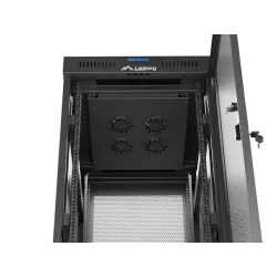 Szafa instalacyjna Rack Lanberg stojąca 19" 32U 600x800 czarna drzwi