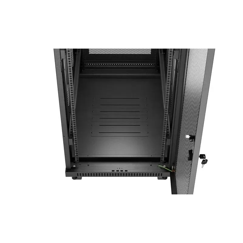 Szafa instalacyjna Rack Lanberg 19" 32U 600x1000 czarna | PartsPC.pl