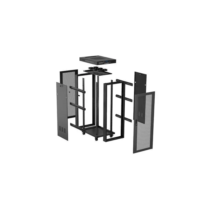 Szafa instalacyjna Rack Lanberg 19" 32U 600x1000 czarna | PartsPC.pl