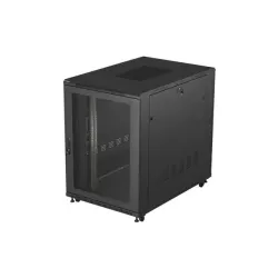 Szafa instalacyjna Rack Lanberg Stojąca 19" 22U 800x1200 Czarna drzwi