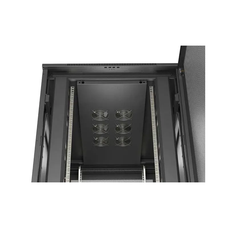 Szafa instalacyjna Rack Lanberg Stojąca 19" 22U 800x1200 Czarna drzwi