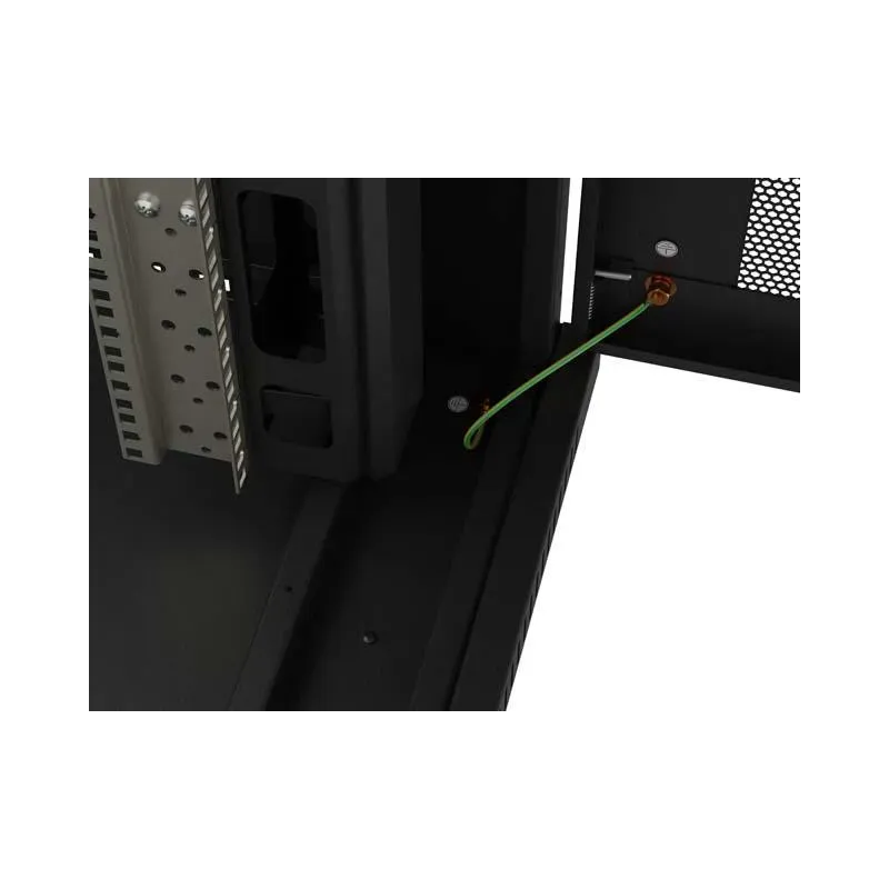 Szafa instalacyjna Rack Lanberg Stojąca 19" 22U 800x1200 Czarna drzwi